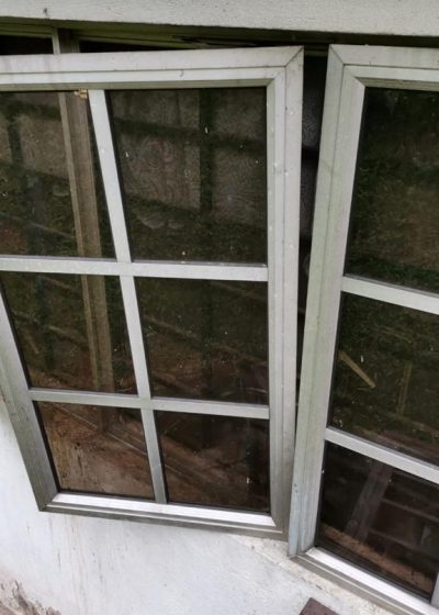 Glass Swing Window (Replace Top & Bottom Hinges, Handle)